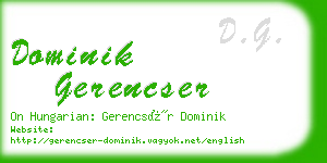 dominik gerencser business card